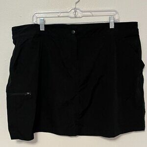 32 Degrees Cool Skorts Skirt with Shorts Black Size XXL